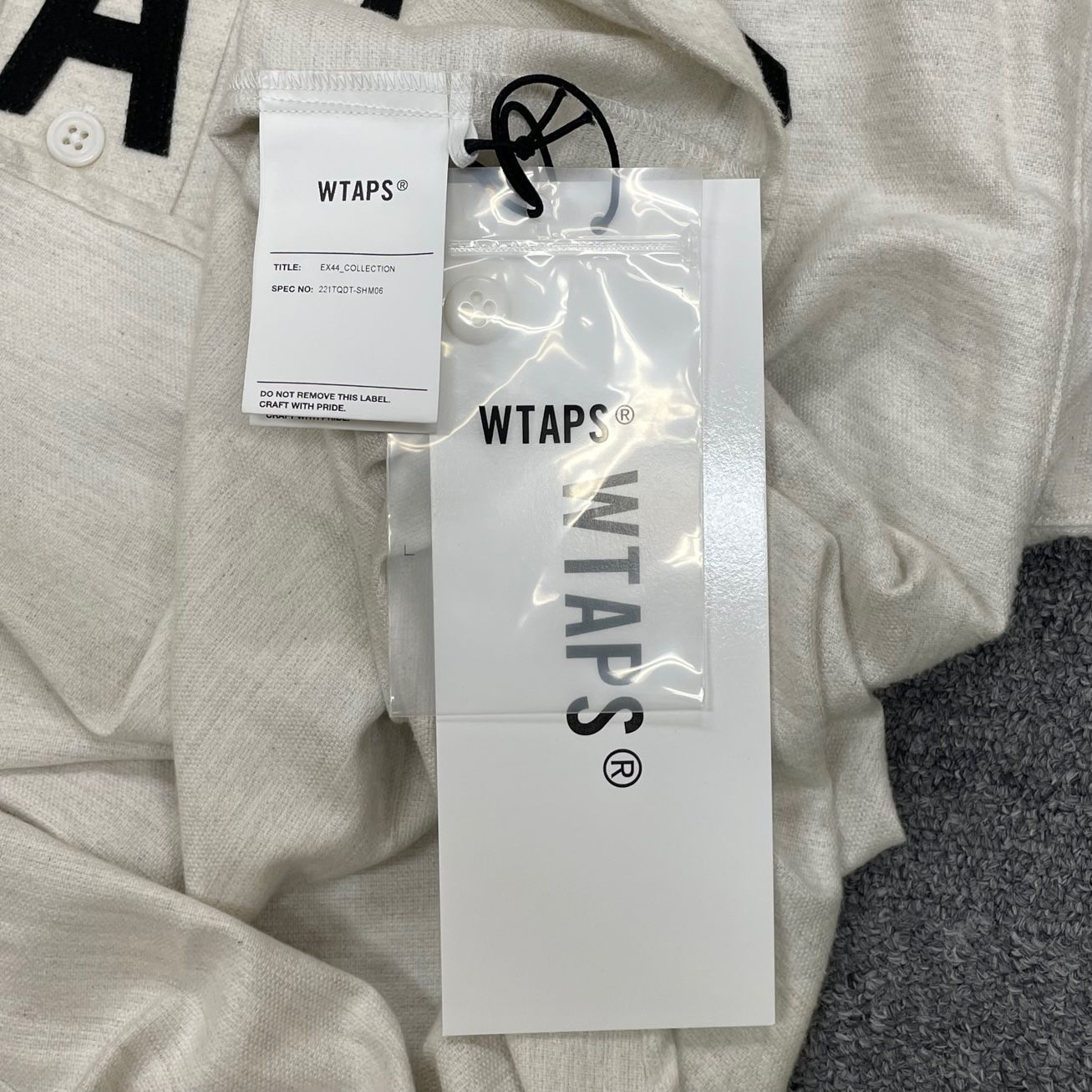 WTAPS 22SS LEAGUE SS COTTON. FLANNEL リーグ ベースボールシャツ プルオーバー ダブルタップス 221TQDT- SHM06 オフホワイト 03 - メルカリ