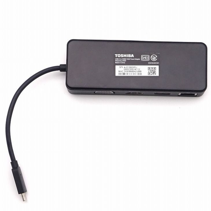 フォロワ割】中古品 拡張アダプタ USB Type-C TOSHIBA 東芝 PA5272U-2PRP ポート インターフェース ハブ ノートPC  パソコン PCパーツ 有線LAN HDMI VGA USB - メルカリ