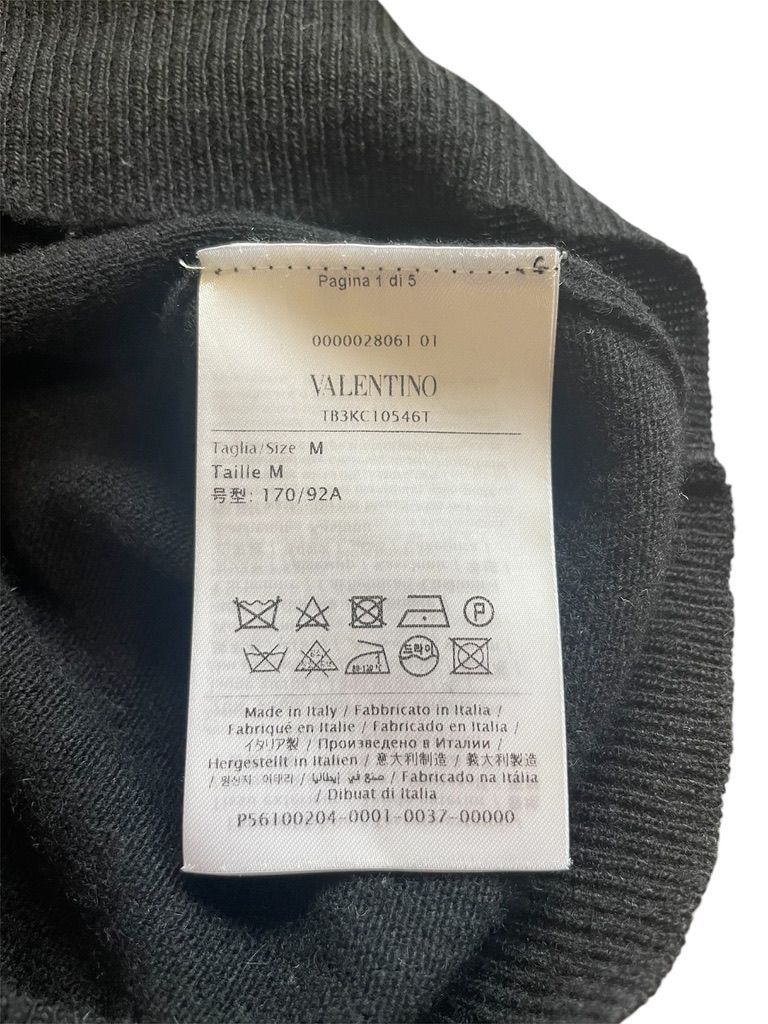 VALENTINO ヴァレンティノ VLTNロゴ ニット ブラックM - メルカリ