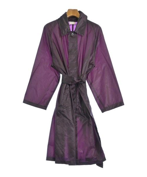DRIES VAN NOTEN 半透明紫08ssステンカラーコート パープル S DRIES VAN NOTEN ステンカラーコート レディース 【古着】【中古