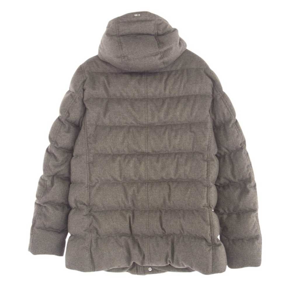 HERNO ヘルノ　ダウンジャケット　ウール　カシミヤ　シルク　グレー　44 HERNO（ヘルノ）RESORTリゾート ウールナイロンシルクネップ
