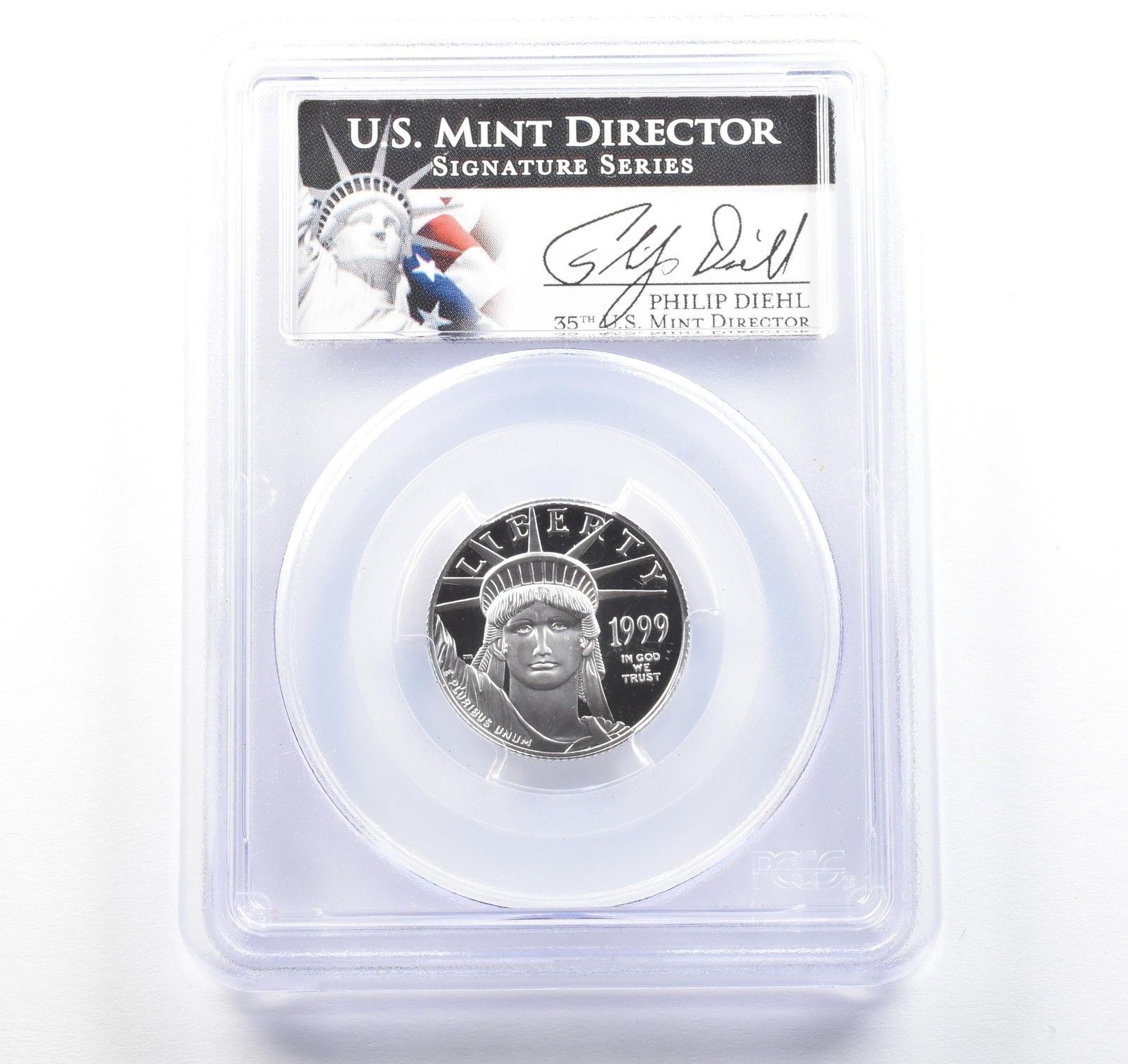 1999-W $25 アメリカン プラチナ イーグル フィリップ ディール 1|4 オンス PR70 DCAM PCGS