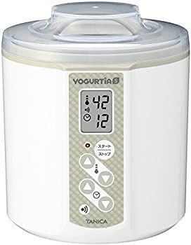 TANICA 温度調節 25〜70℃ タイマー ブザー付ヨーグルトメーカー ヨーグルティアS 1200ml YS-01 ホワイト