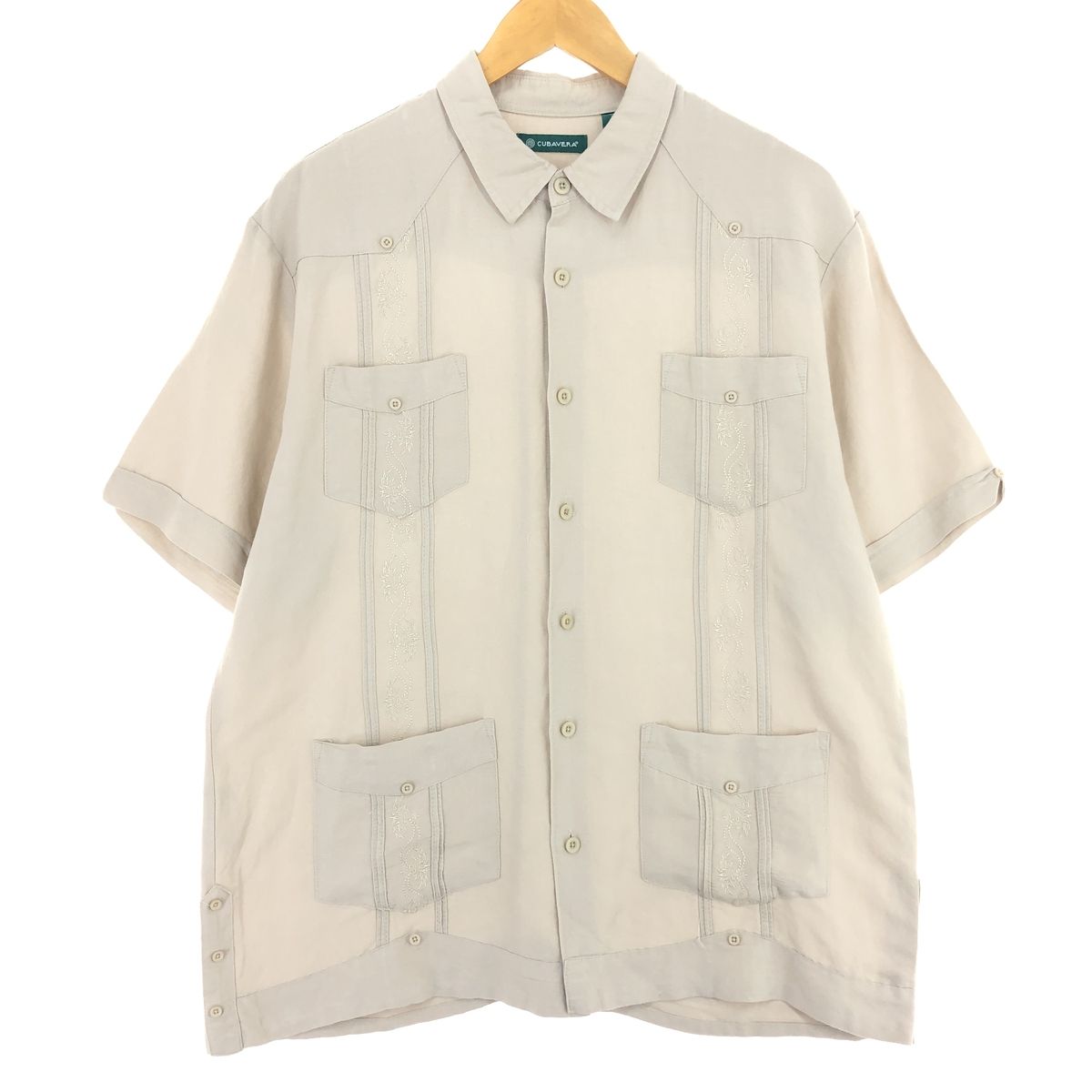 古着 CUBAVERA 半袖 メキシカンシャツ キューバシャツ メンズL /eaa442582 【中古】/eaa442582