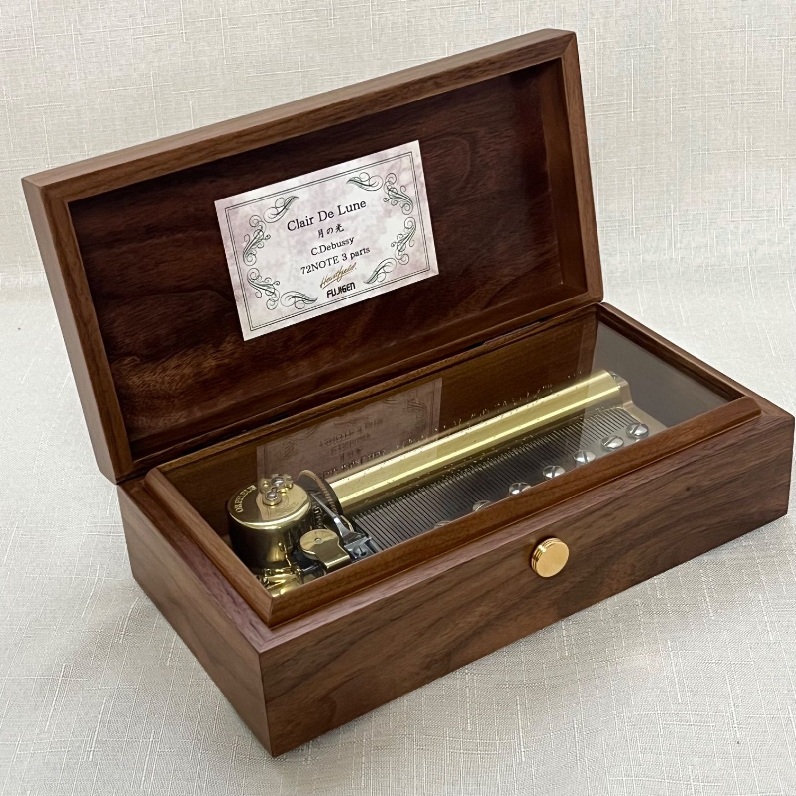 即納】 オルゴール 72弁オルゴール 木製オルゴール FSO-500WNT 月の光 