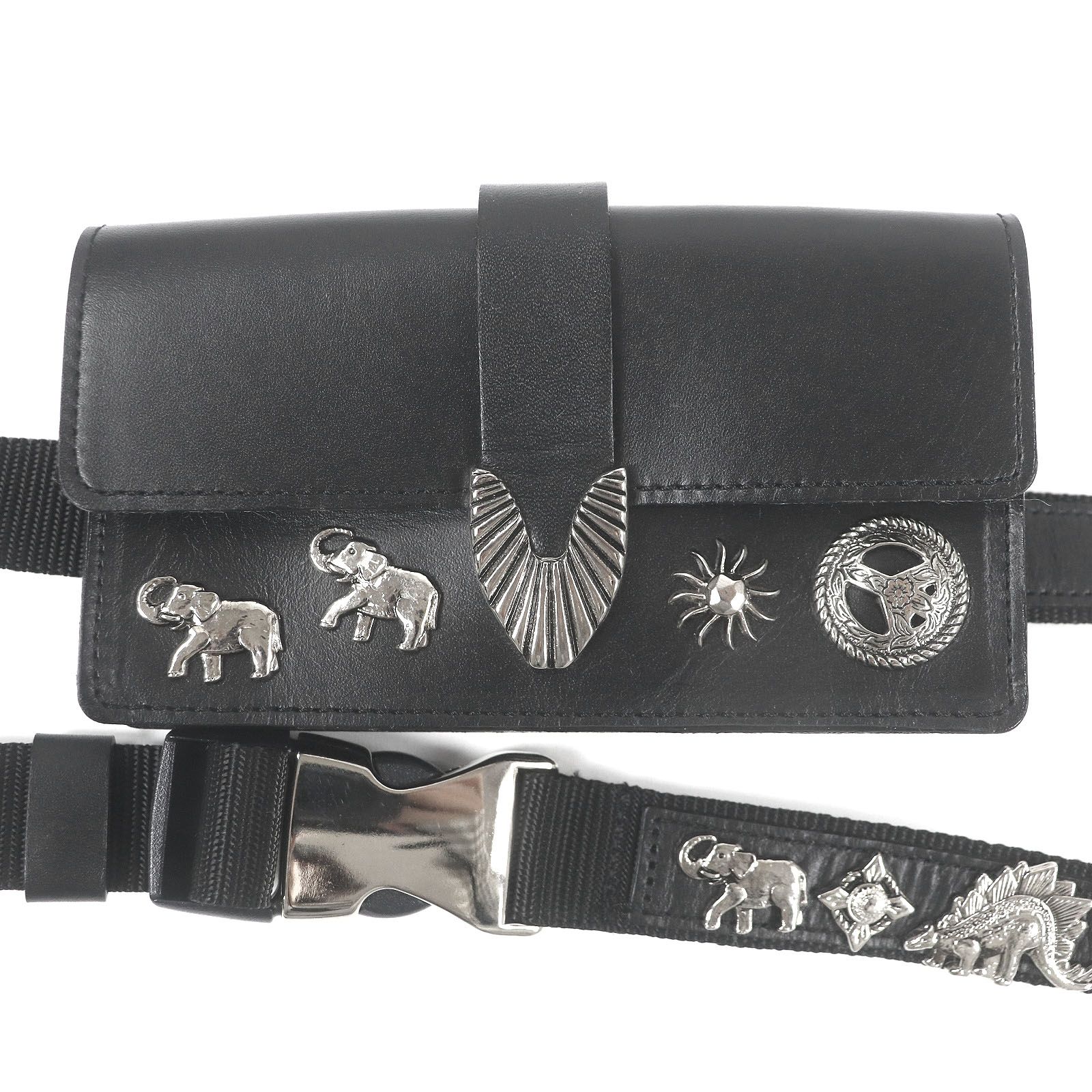 Toga virilis ボディバック 極美品□TOGA VIRILIS トーガビリリース Leather belt bag