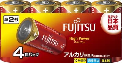 まとめ買い-30点セット 富士通 High Power ハイパワー アルカリ乾電池 単2形 1.5V 4個パック ＦＤＫ