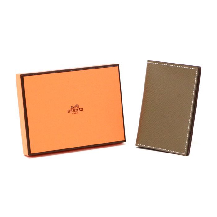 HERMES ブラウンレザー 名刺入れ