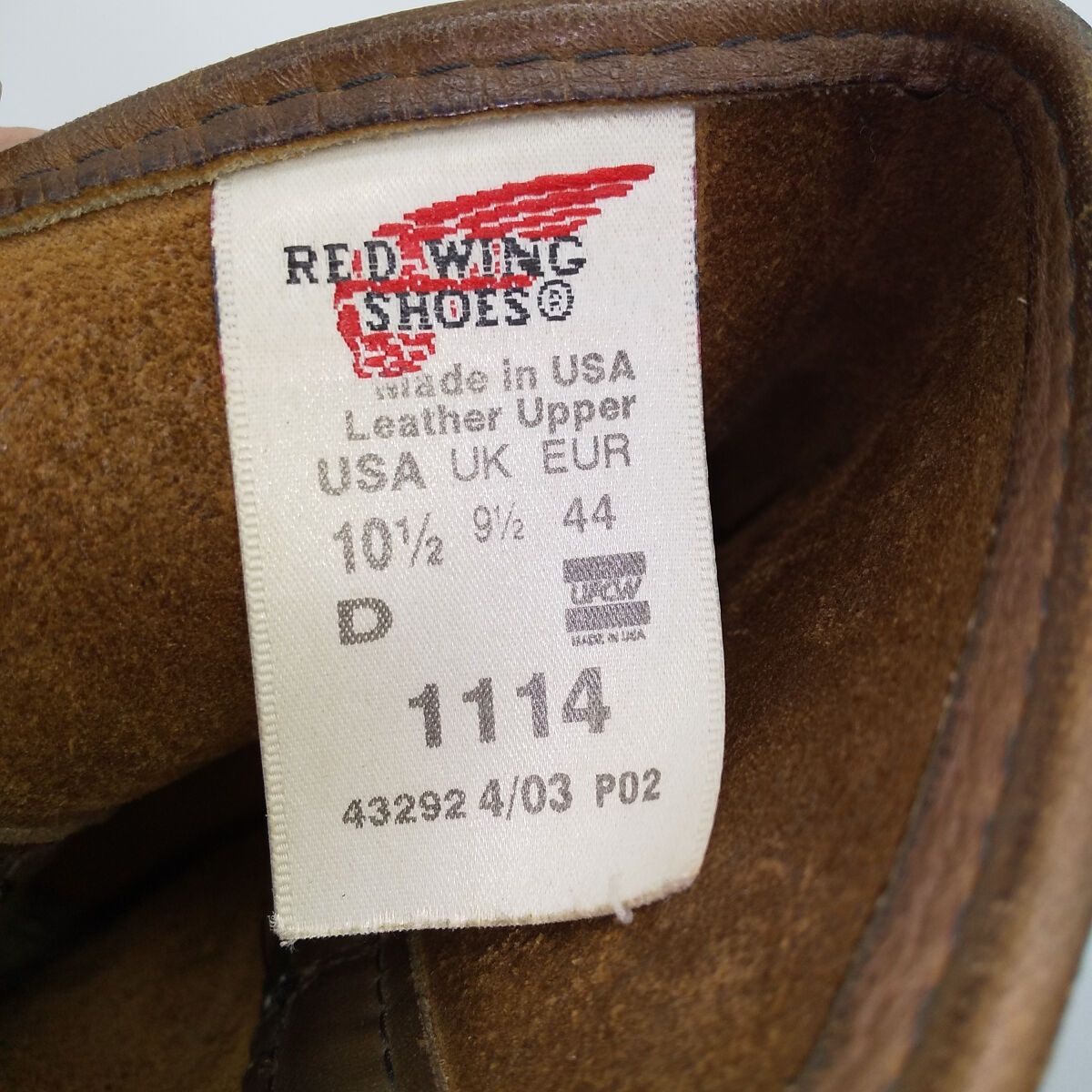 古着 レッドウィング RED WING 1114 ペコスブーツ USA製 US101/2