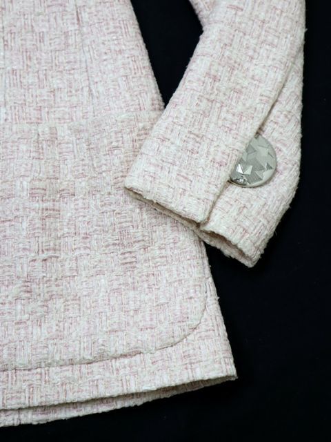 16Sココプレートボタン付ラメツイードジャケット CHANEL