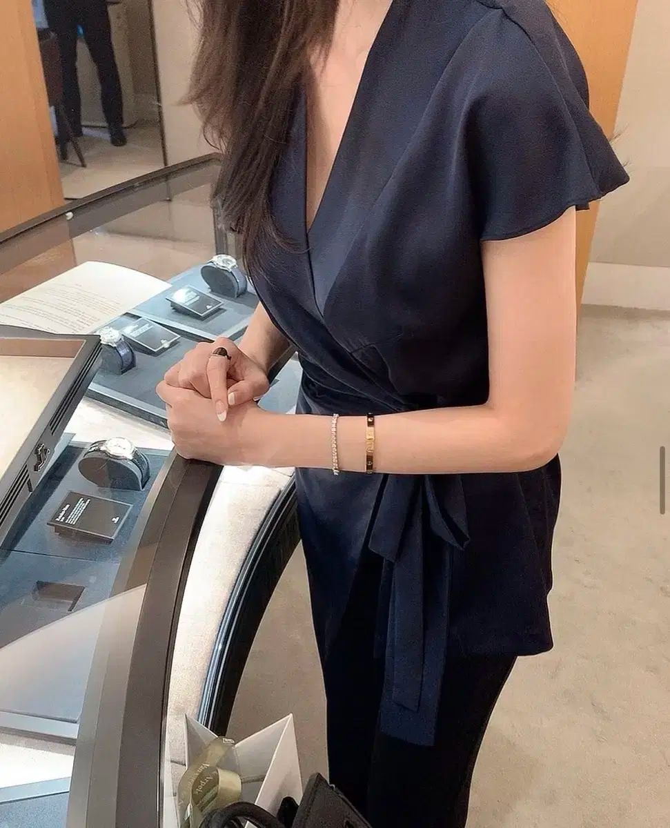 LAPLA シルケット セットアップ ネイビー ベージュ