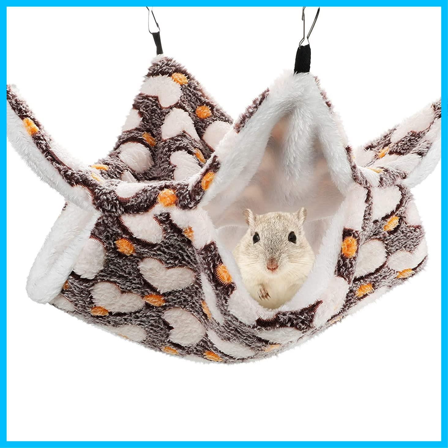 小動物　ハンモック　ペット　保温　寒さ対策　秋冬　ふわふわ　寝袋