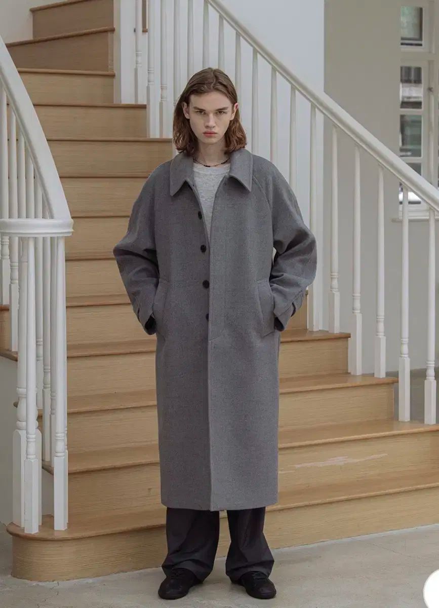 デコルソ ー バルマカーン ウール ロング コート