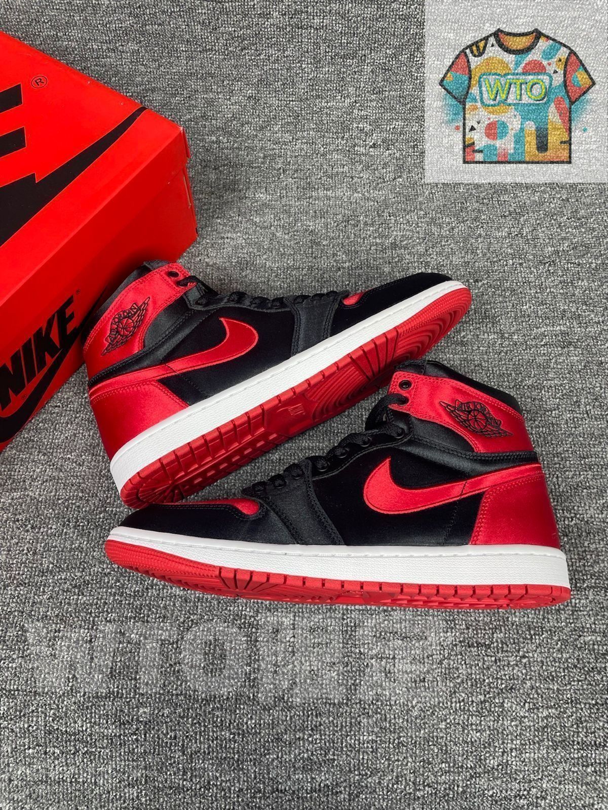 Nike WMNS Air Jordan 1 Retro High OG Satin Bred ナイキ