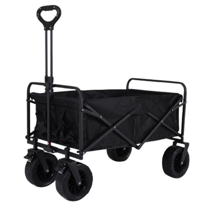 新品・未使用！！折りたたみアウトドアワゴン 黒 新品未使用 アウトドアワゴン テーブル キャリーワゴン 軽量