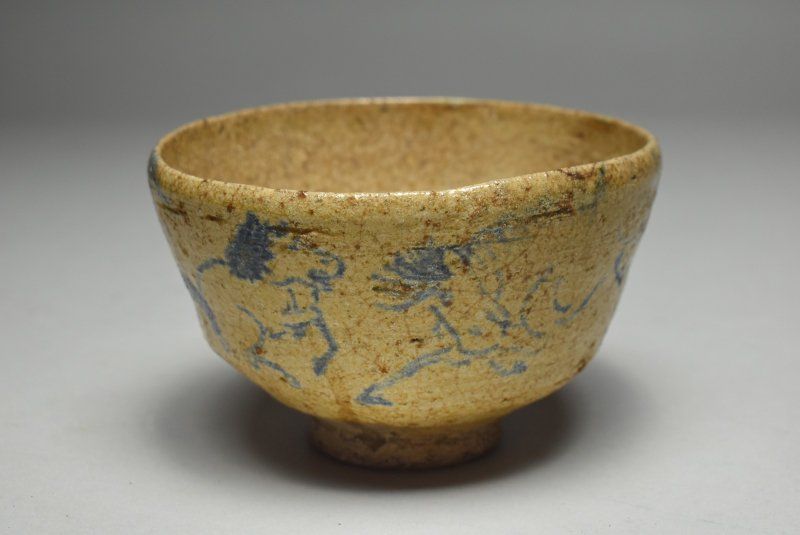 蔵A5036 古美術 古相馬焼 馬図茶碗 江戸時代