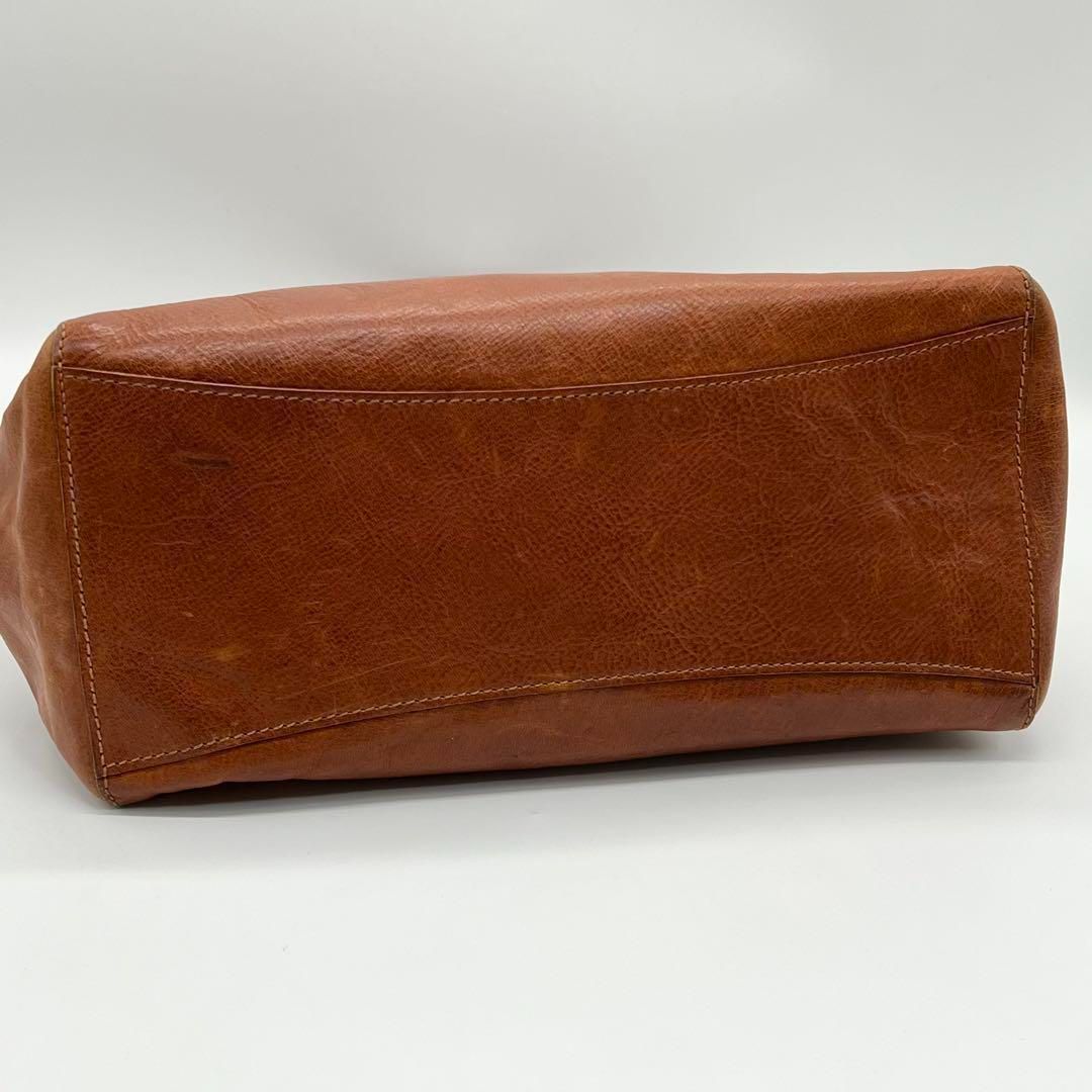 良品】genten オールレザー ハンドバッグ ミニトートバッグ