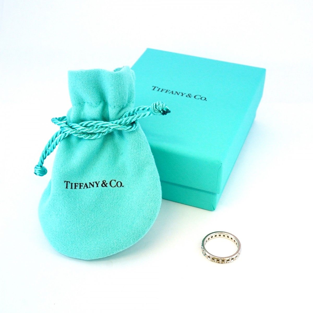 5jib0355】ティファニー リング Tトゥルー/ナロー K18WG ホワイト  