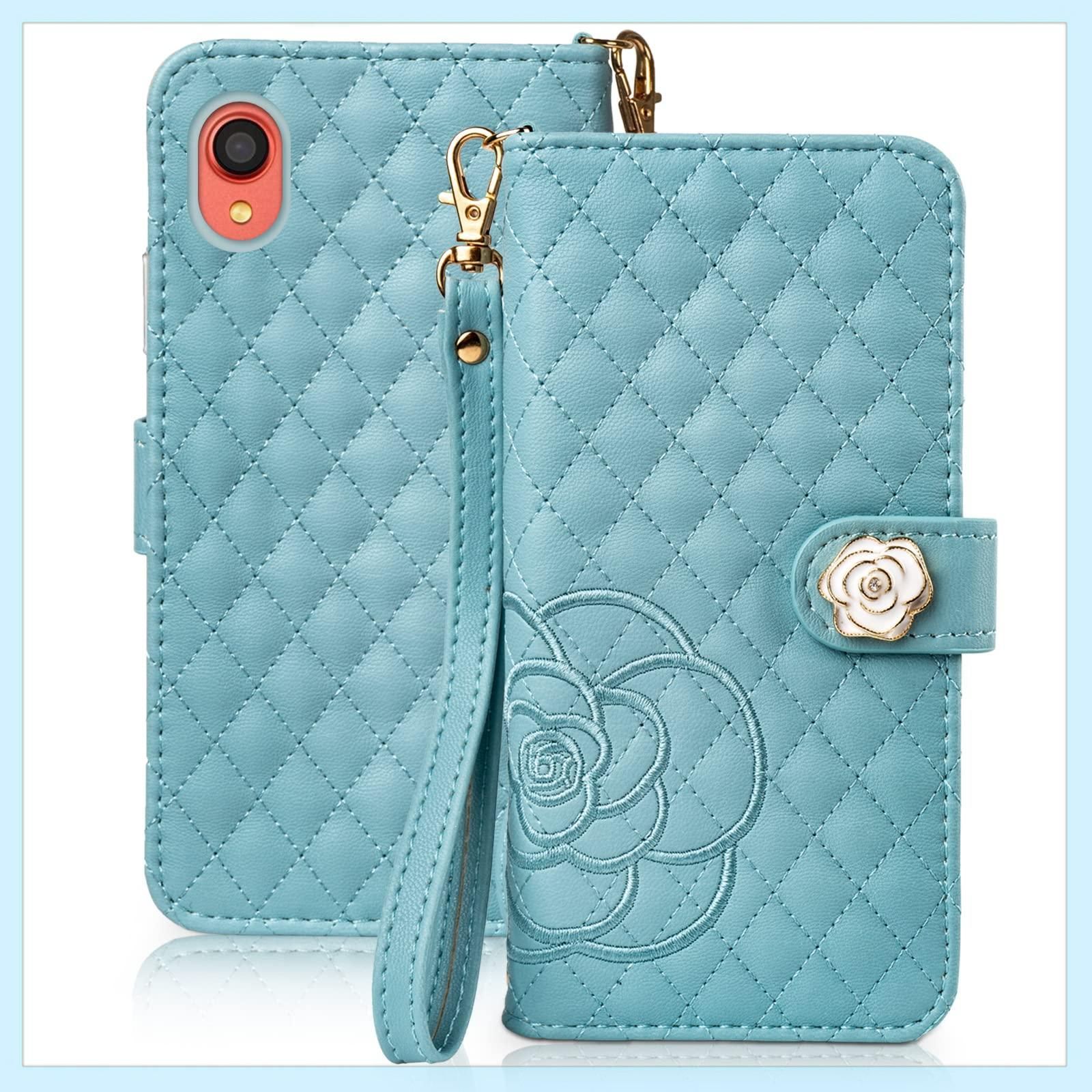 Samsung Galaxy A22 5G ケース 手帳型 Galaxy A22 手帳型ケース 薔薇 バラ 刺繍 SC-56B ケース galaxy a22 5g カバー おしゃれ ギャラクシーA22 ケース 女性 上品 高級レザー 軽量 手触り 可愛い 