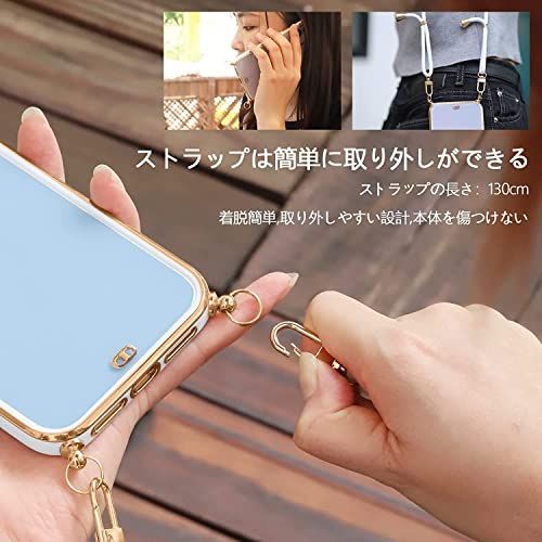 【匿名配送】 Galaxy A53_ホワイト Galaxy A53 5G ケース クリア TPU ショルダー カバー SC-53C SCG15 スマホケース 肩