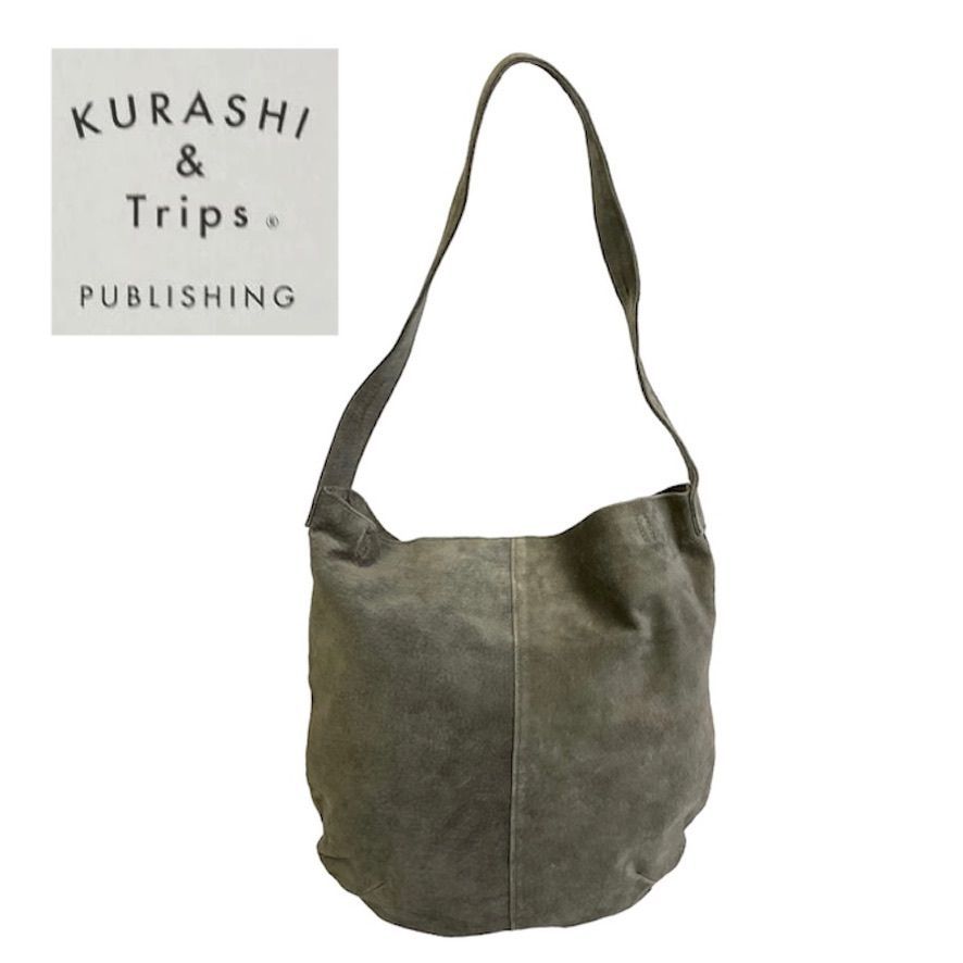 KURASHI  Trips PUBLISHING クラシ  トリップス パブリッシング トートバッグ 北欧暮らしの道具店 撥水スエード 2way  ショルダーバッグ グレー メルカリShops