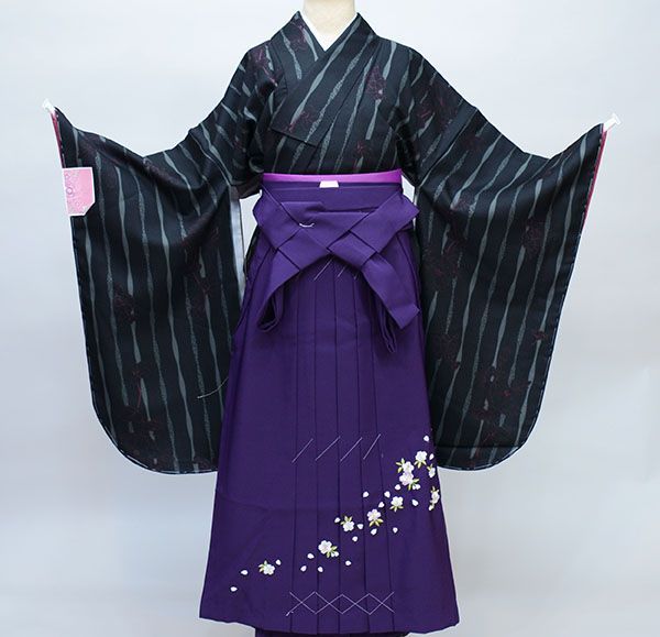 二尺袖 着物 袴フルセット ジュニア用へ直し 135cm～150cm 香乃逢 袴変更可 卒業式 NO34447-1