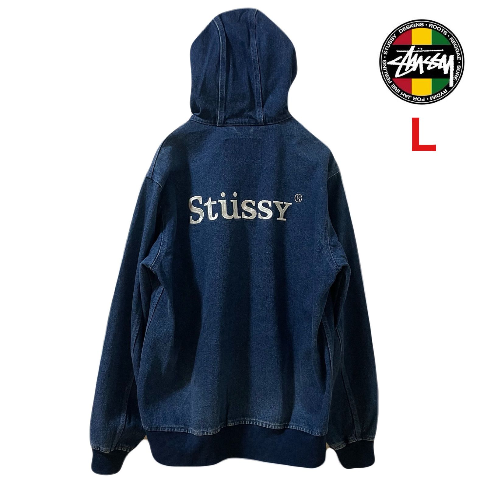 STUSSY デニム 刺繍ロゴ フルジップパーカー ジャケット - メルカリ STUSSY デニム 刺繍ロゴ フルジップパーカー ジャケット - メルカリ