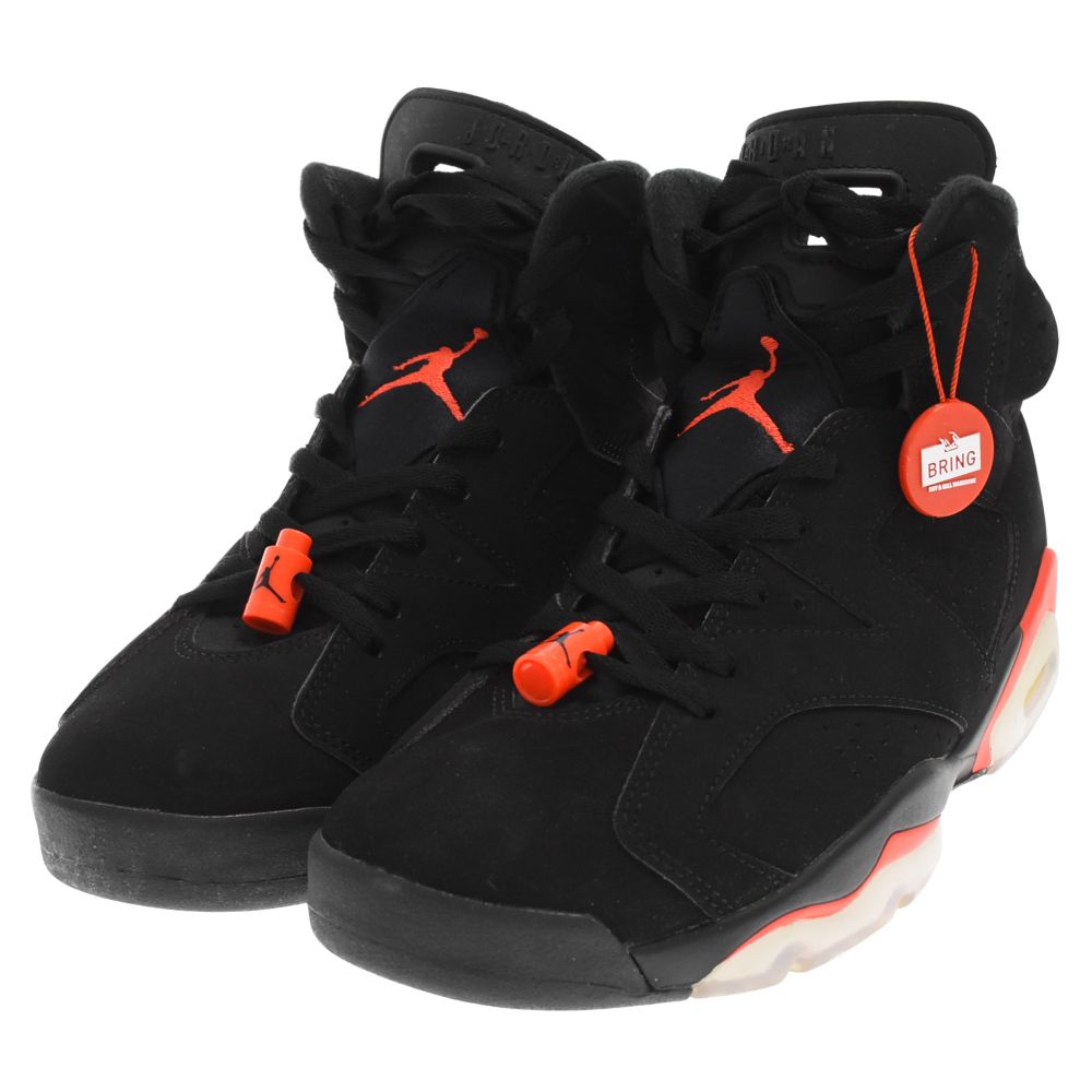 NIKE (ナイキ) AIR JORDAN 6 RETRO OG BLACK INFRARED エアジョーダン6 レトロ ハイカットスニーカー  インフラレッド ブラック 384664-060 US9.5 - メルカリ