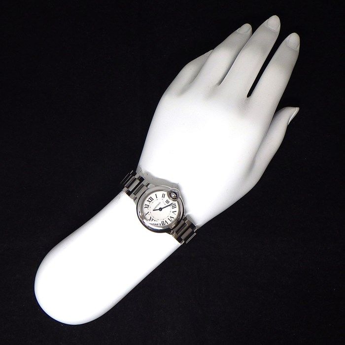 カルティエ Cartier 腕時計 バロン ブルー W69010Z4 シルバー文字盤 ローマンインデックス SS クオーツアナログ 【中古】 カルティエ Cartier 腕時計 バロン ブルー W69010Z4 シルバー文字盤