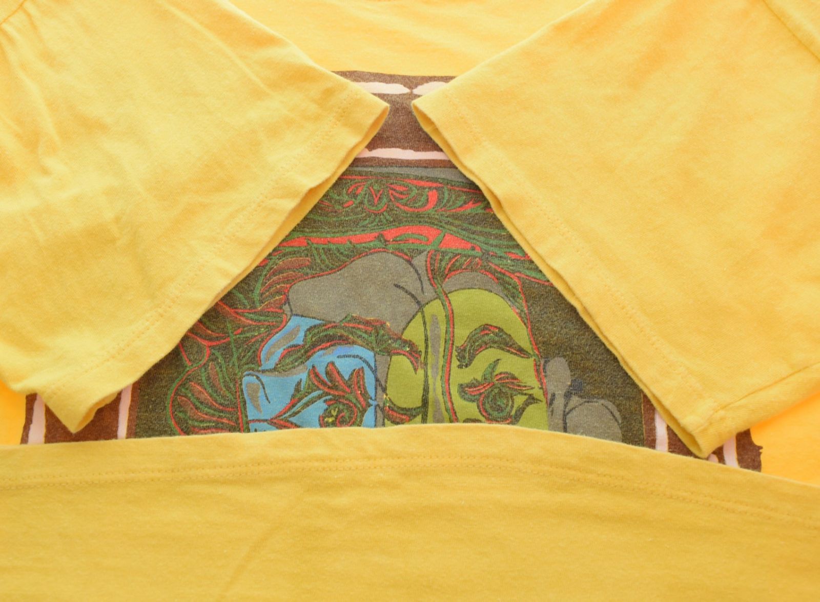 ヴィンテージ Vintage 90s pablo picasso Tshirt 90's パブロ ピカソ Tシャツ コピーライト98年 Tシャツ イエロー Lサイズ 103MT-2526