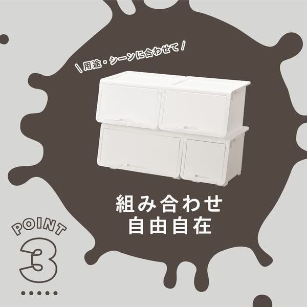 2WAYオープンタイプ 幅60×奥行43×高さ31cm ダークブラウン ロッキンポッドL フラップ式ロック付収納ボックス 6個セット Astage JEJアステージ JEJ