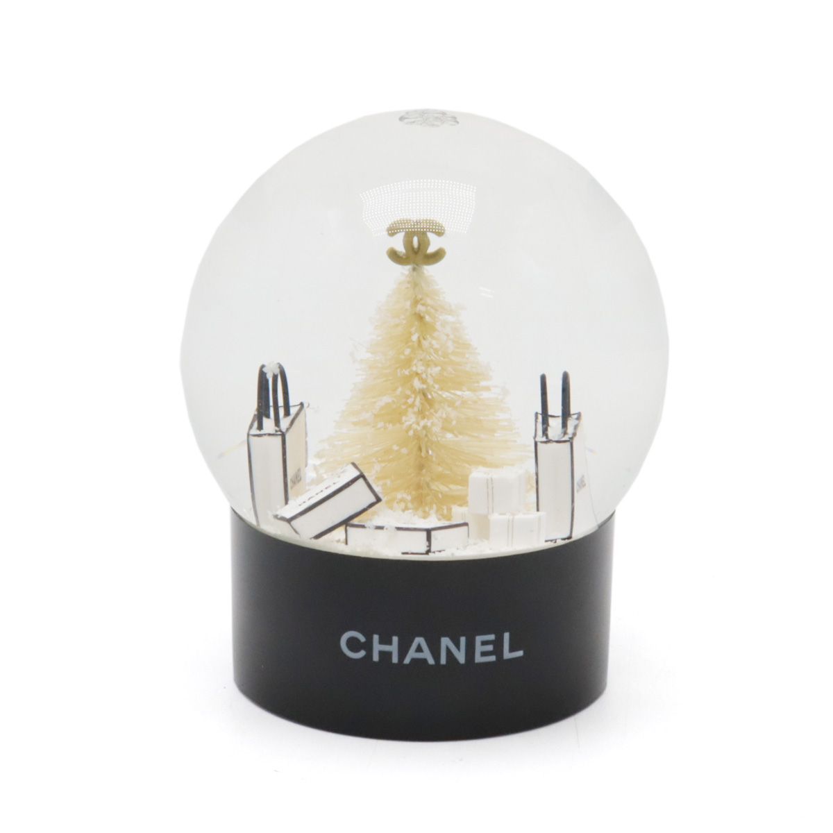 CHANEL シャネル スノードーム オブジェ ココマーク ツリー ショッパー プレゼント 置物 インテリア 2012年 顧客限定 ノベルティ 非売品 