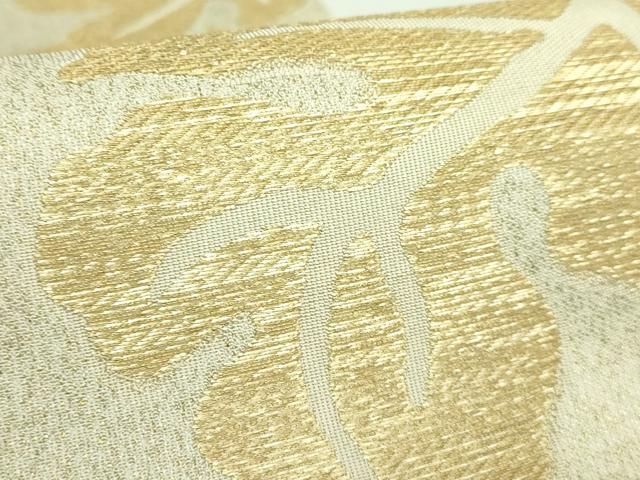 平和屋本店■極上　1854年創業　帯屋捨松　六通柄袋帯　葡萄蔦の葉　唐草文　金糸　逸品　DZAB0509kh5 平和屋本店□極上 1854年創業 帯屋捨松 六通柄袋帯 葡萄蔦の葉 唐草文