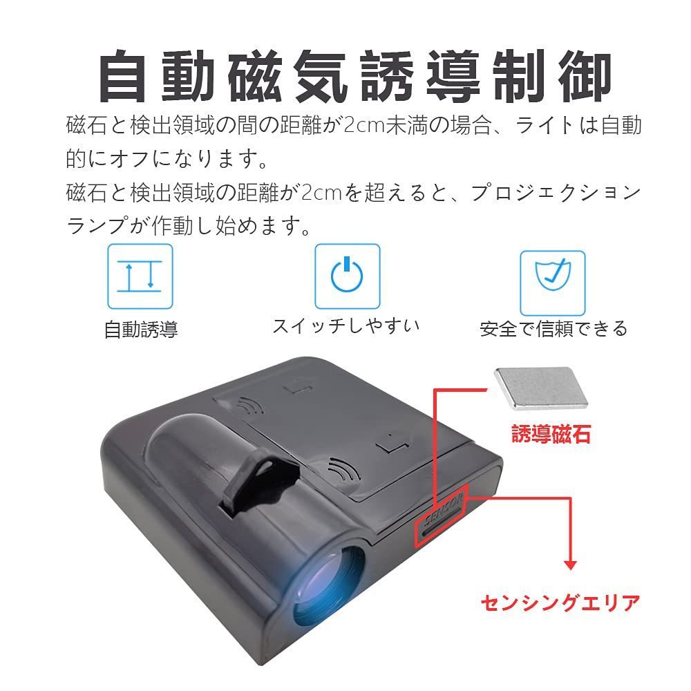 Akarin 2個 汎用 無線カーロゴライトLED歓迎ライドアウェルカム