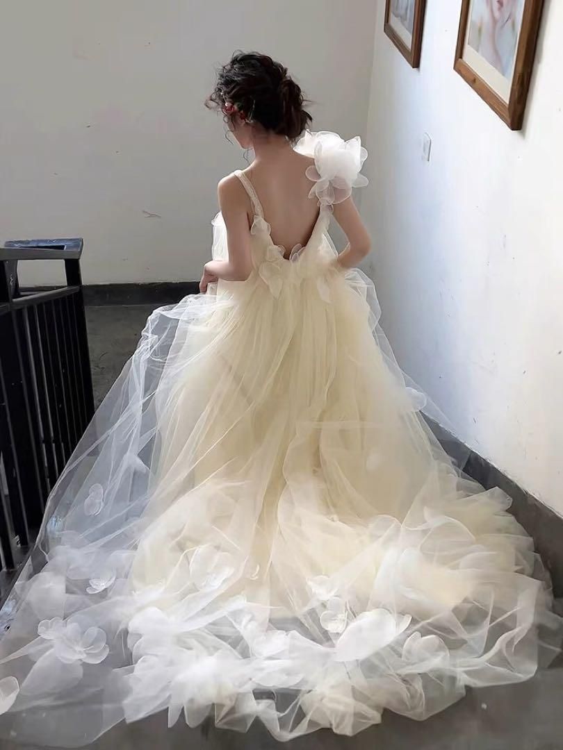 ウェディングドレス　マタニティ対応でガーデンウェディング　花嫁　結婚式ドレス マタニティ ウェディングドレス マタニティドレス エンパイア 結婚式