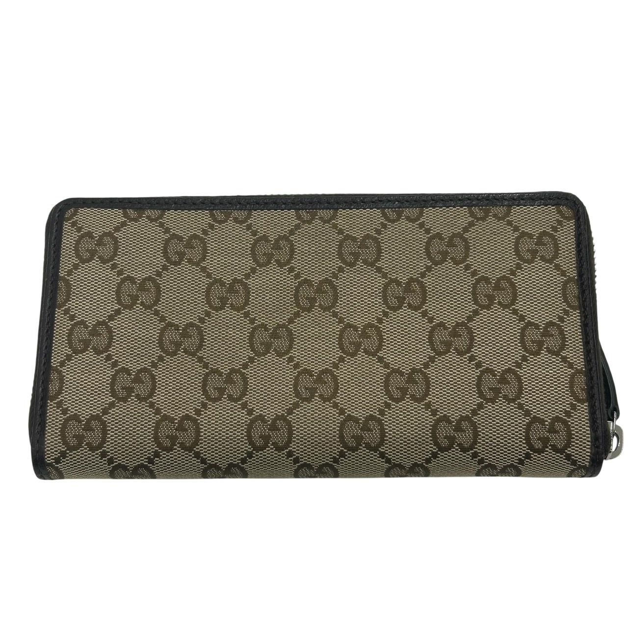 GUCCI グッチ ラウンド 長財布 307980 2184 GG柄 キャンバス ユニ 