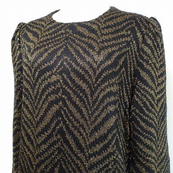 wnc サイトウトヨコ 斉藤都世子 ワンピース 黒 ゴールド ニット ラメ