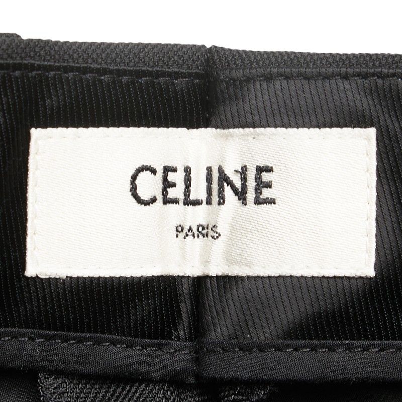 CELINE ウールスラックスロングパンツ 19SS 21ZZ0120D ブラック サイズ：44 (和歌山店) CELINE - セリーヌバイエディスリマン 2P498158M スケータースラックス