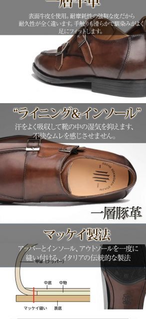 ラ・リフィコローナ　ビスポーク　ダブルモンクストラップ　Uチップ ラ・リフィコローナ ビスポーク ダブルモンクストラップ Uチップ ラ