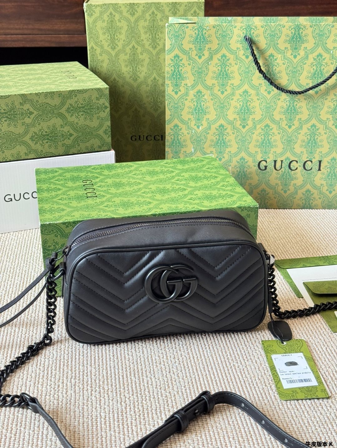 今日 Original Gift Box Gucci GG Marmont カメラバッグ - スタイリッシュな肩掛けバッグ-WTO輸入1