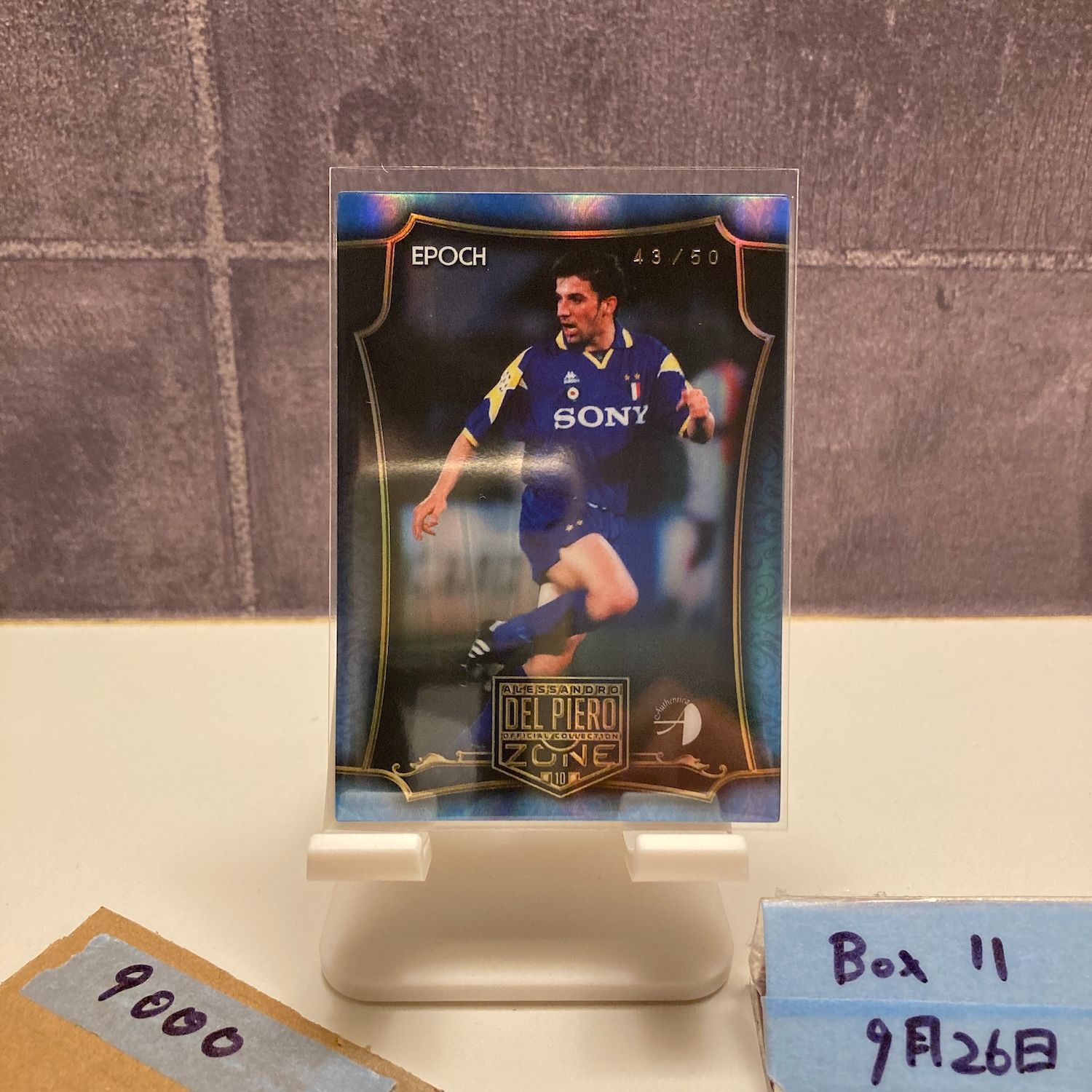 2017 EPOCH アレッサンドロデルピエロ Alessandro Del Piero 43|50 ユヴェントス Del Piero Zone Collection Blue カード