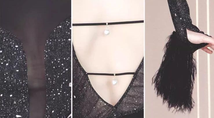 ラテンドレス ラテンワンピース ダンス衣装 ブラック オーダーメイド