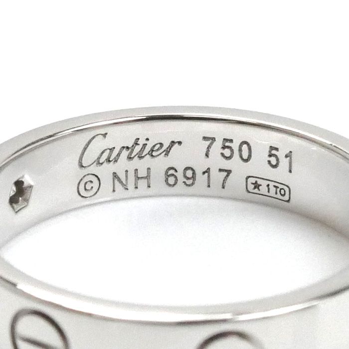 CARTIER カルティエ K18WG ホワイトゴールド ミニラブ 1Pダイヤ リング  