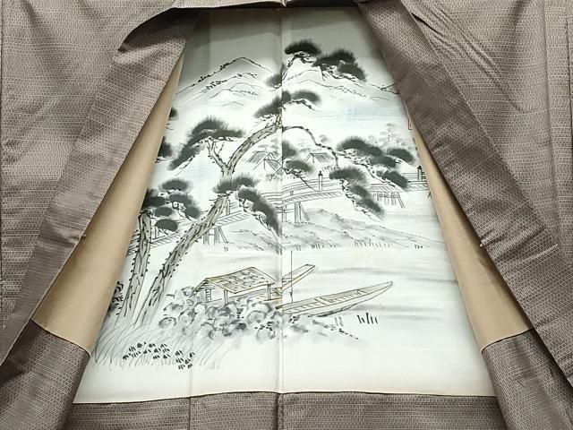 平和屋着物○男性 本場大島紬 アンサンブル 吉祥文 正絹 逸品