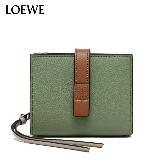 24SSモデル ロエベ LOEWE  WALLET ZIP コンパクト ジップウォレット 二つ折り財布【ROSEMARY/TAN】 C660Z41X01  6465/【2024SS】l-wallet