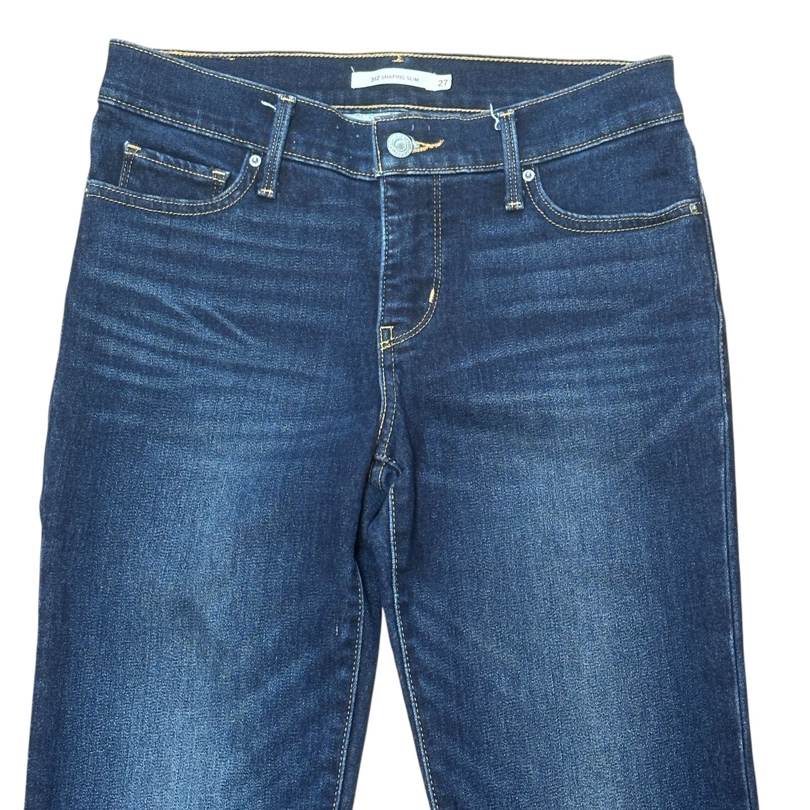 Levi's ダメージ加工 ストレートジーンズ ダークグレー - メルカリ