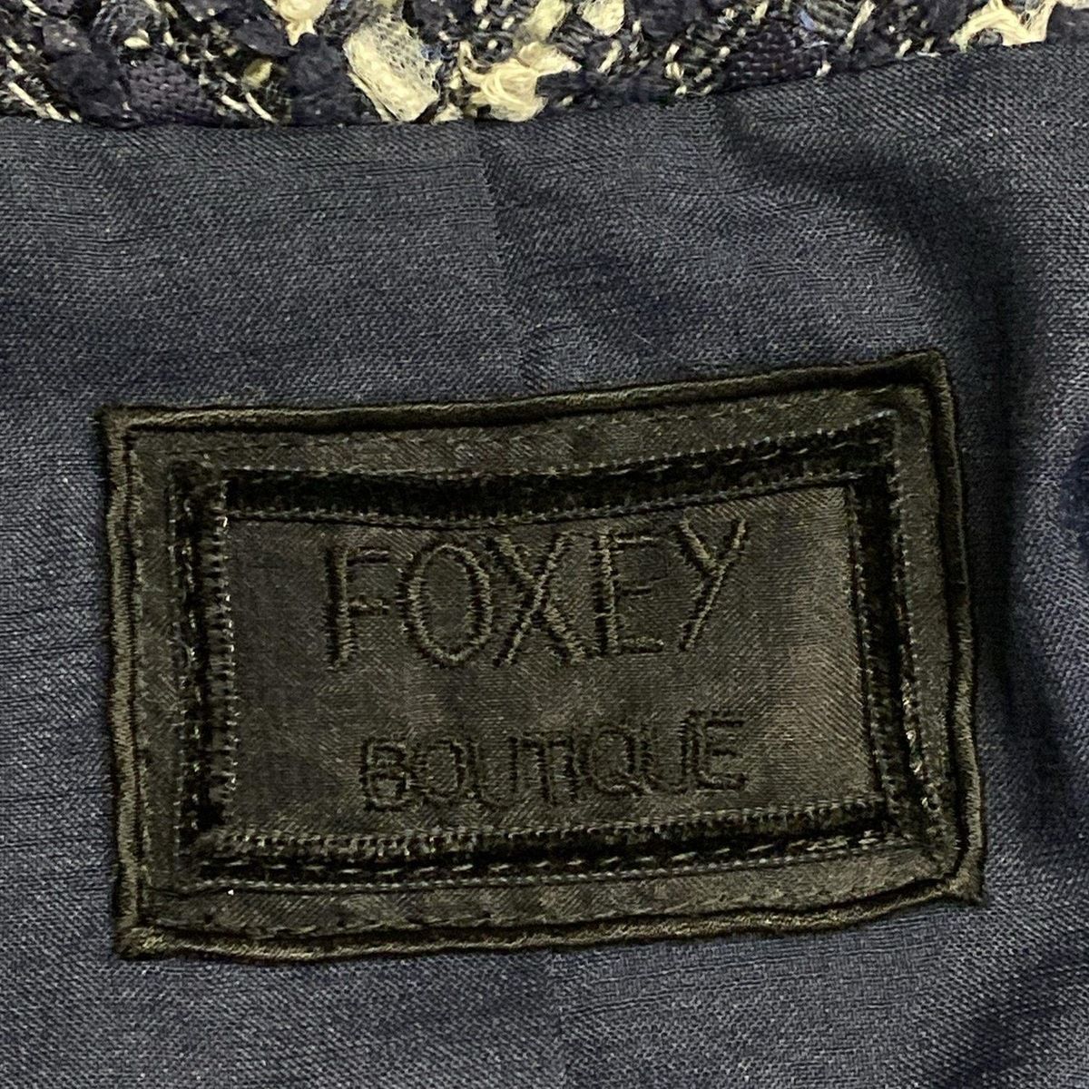 【美品】フォクシー ツイードジャケット大きめ トワイライトムーン FOXEY(フォクシー) ジャケット サイズ38 M レディース