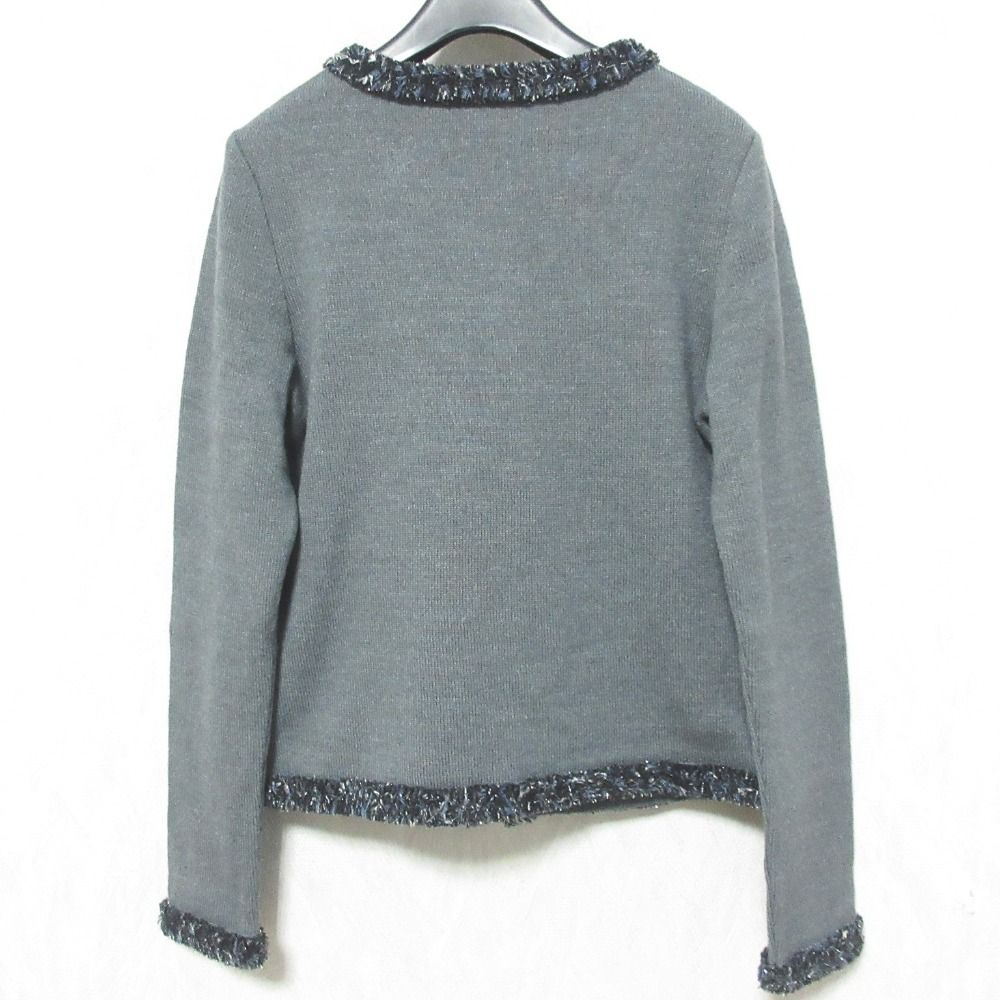 美品 Rene ルネ フリンジディティール ジップアップ ニット 