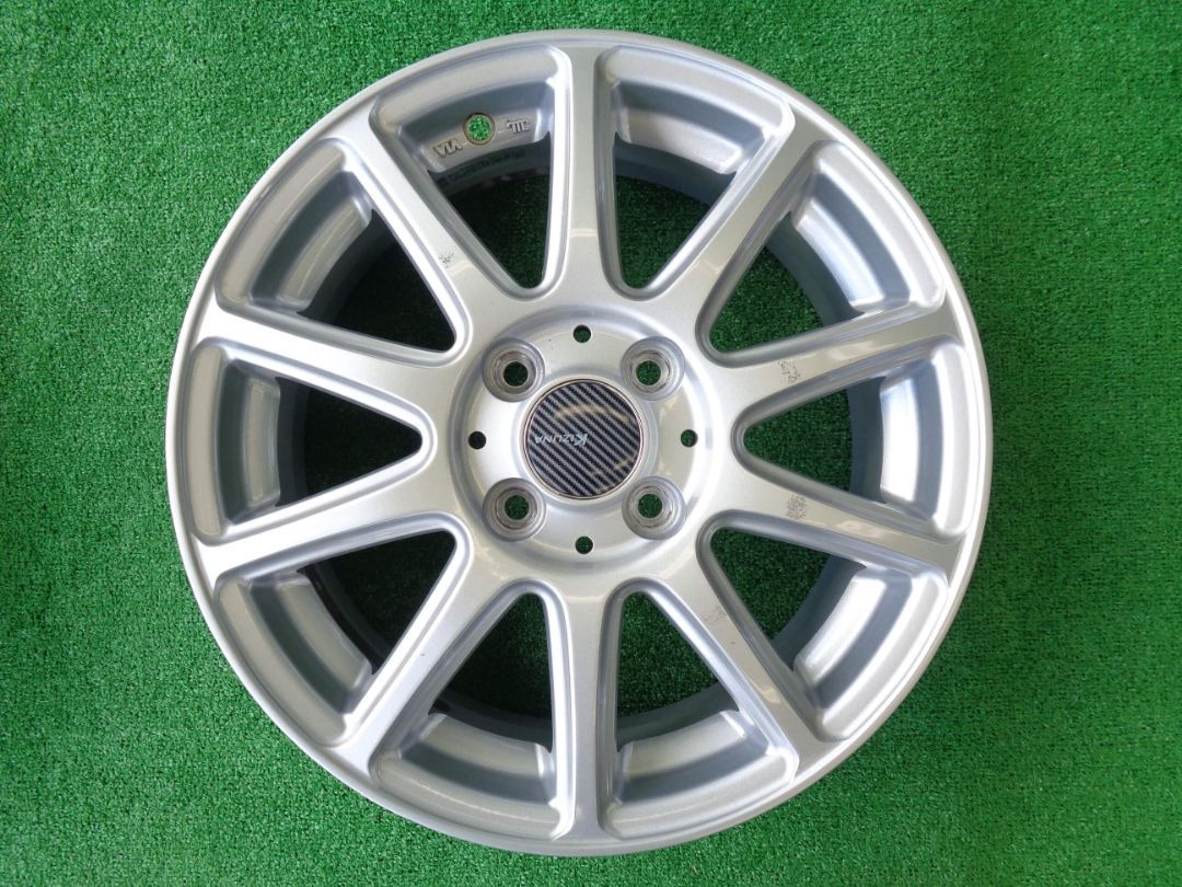 5.5J-15インチ 4H100 50 KIZUNA 社外 アルミ ホイール 4本 フィットなどに♪ FFCRYSTALESIA_COM