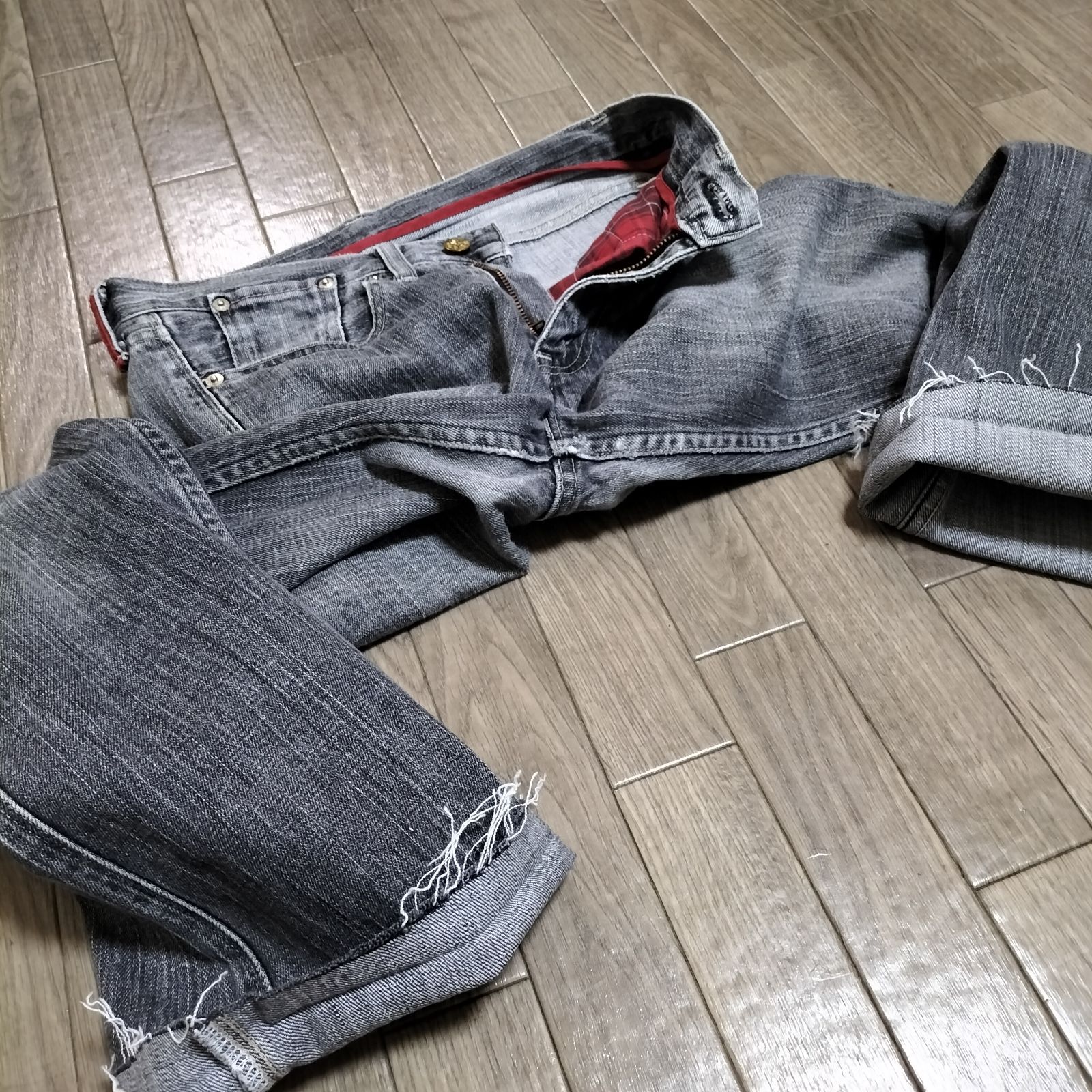 リーバイス　レッドループ　デニム　ジーンズ　ジーパン　ジッパーフライ　27 リーバイス LEVI\u0027S 505 デニムパンツ レッドループ ジーパン W34 即決